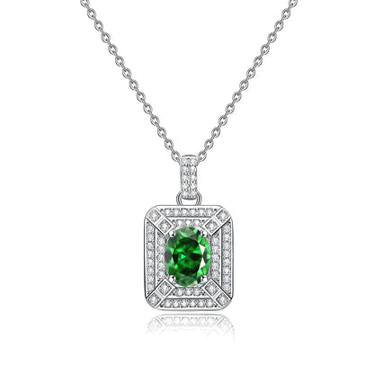 MuShan Jewelry 925 Sterling Silver Necklace Pendant Chain HCD Diamonds Best Friend Gift Bridal Jewelry Women Necklaces Jewelry