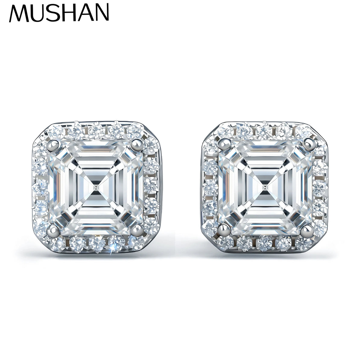 MuShan Designer Jewelry 925 Sterling Silver Earrings Dangle Artisan 1CT Moissanite Mother Day Girls Platinum Plated MST Patent