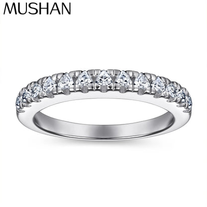 MuShan Jewelry 925 Sterling Silver Elegant Engagement Ring 5A Cubic Zirconia Rings Bands Anniversary Rings Bands  Women Gift