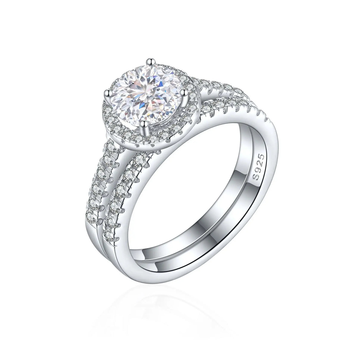 Bague de mariage MuShan Jewelry en argent sterling 925 avec diamant à haute teneur en carbone, cadeau de Noël, bijoux fins pour femmes