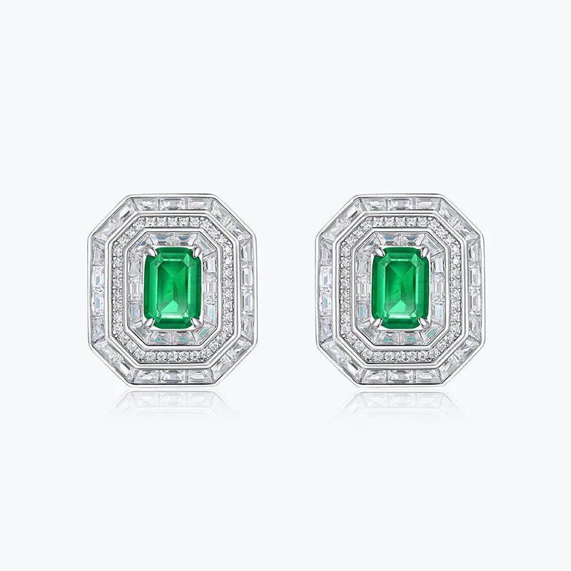 MuShan Jewelry 925 Sterling Silver Earring Cluster Earrings 5A Cubic Zirconia for Women Earring Engagement for Women Gift