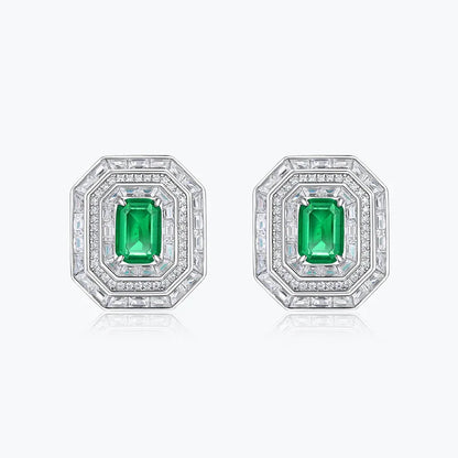 MuShan Jewelry 925 Sterling Silver Earring Cluster Earrings 5A Cubic Zirconia for Women Earring Engagement for Women Gift