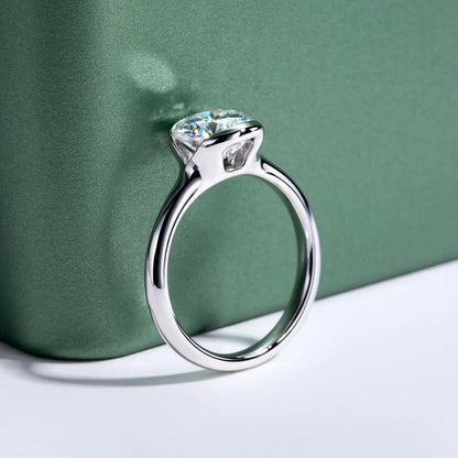 MUSHAN Luxury Jewelry 925 Sterling Silver Ring Band Women GRA Certificated Moissanite Diamond Emerald D Color Rings Fine Jewelry