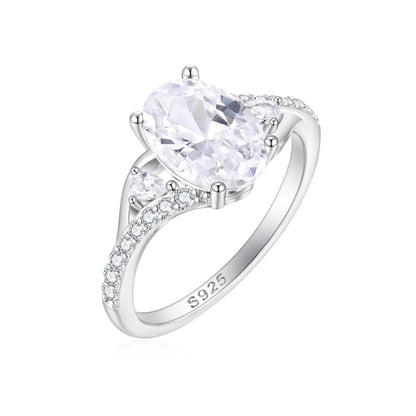 Anillo de plata de ley 925 marca MuShan, con circonita de grado 5A, estilo princesa romántico para chicas, chapado en rodio, joyería fina.