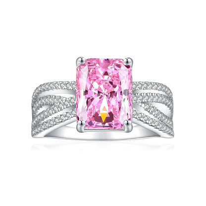 MuShan Jewelry 925 Sterling Silver Ring Wedding Band High Carbon Diamond Minimalist Style  Her Gift Women Rings Fine Jewelry