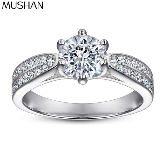 Bague MuShan Designer Jewelry en argent sterling 925, oxyde de zirconium 5A imitation émeraude, bijou fantaisie pour femme, plaqué or rose 18 carats