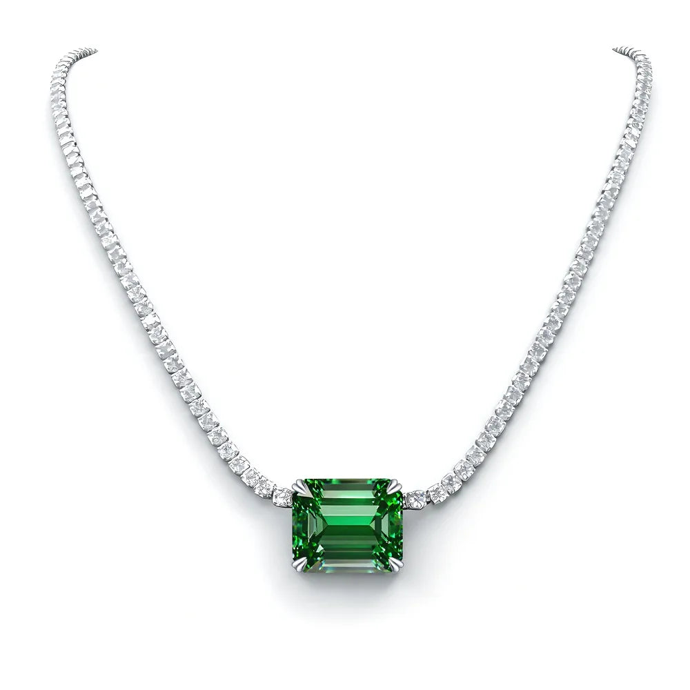 MuShan Jewelry 925 Sterling Silver Necklace Choker Chain HCD Diamonds Christmas Gift Statement Jewelry Women Necklaces Jewelry