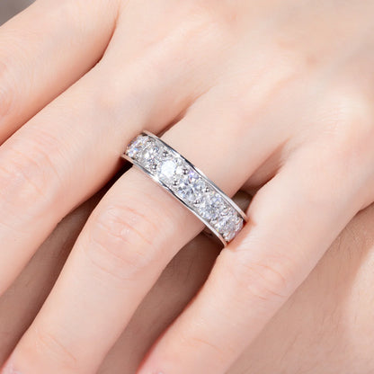 Bague de luxe MuShan en argent sterling 925, anneau formel avec moissanite couleur D pour sœur, plaqué or 18 carats, bijou breveté MST