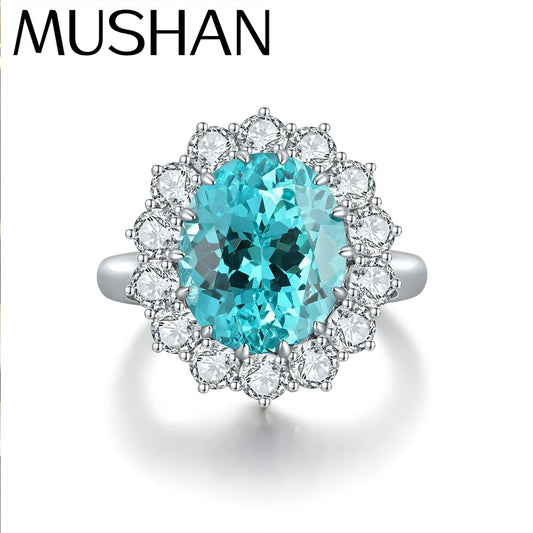 Bague MUSHAN personnalisée en argent sterling 925 avec rubis rouge de laboratoire en forme de cœur, cadeau de mariage pour femme, bague d'anniversaire plaquée or 18 carats