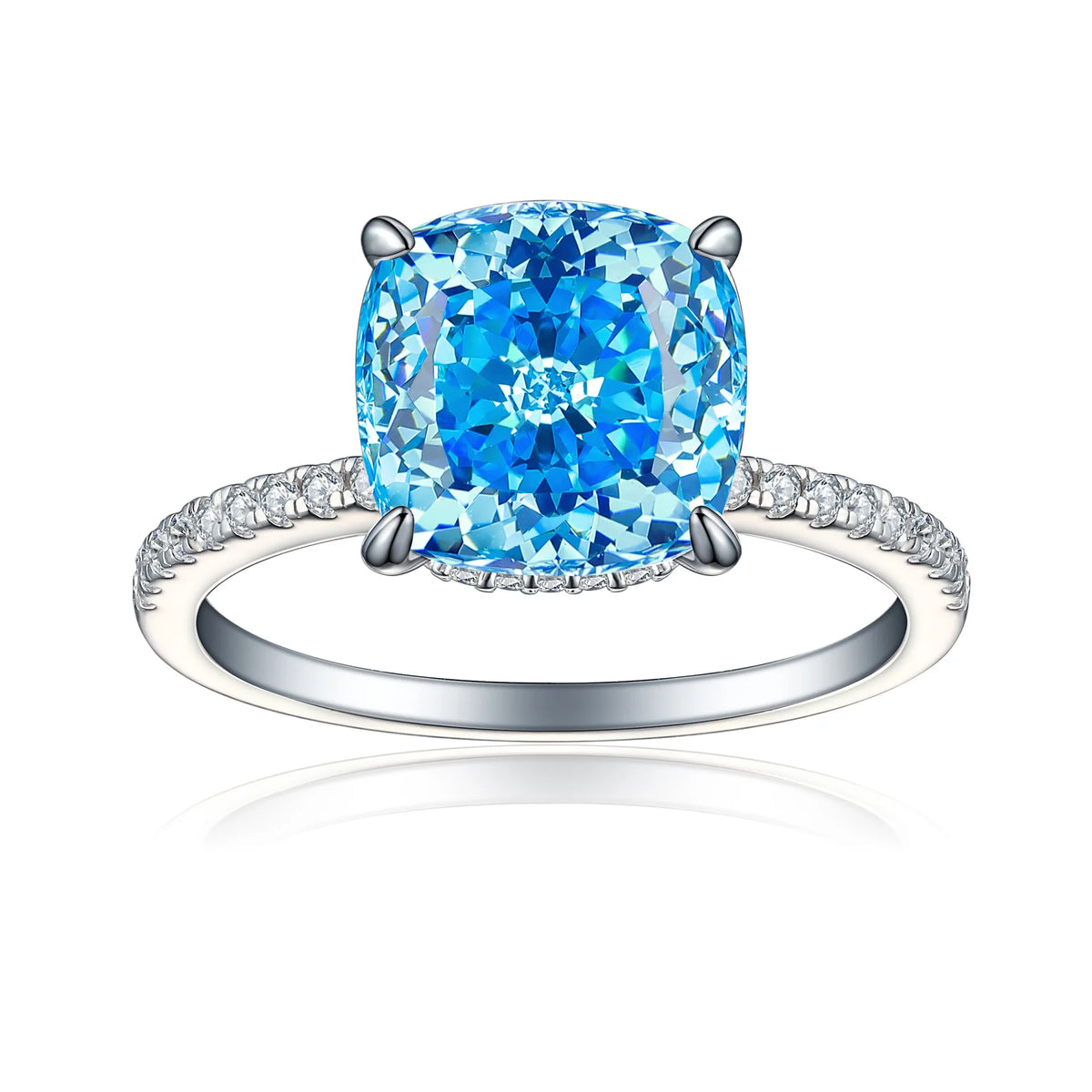 MuShan Jewelry 925 Sterling Silver Ring Wedding Band High Carbon Diamond Engagement Party  Her Gift Women Rings Fine Jewelry