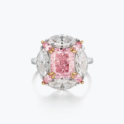 MuShan Jewelry 925 Sterling Silver Ring 5A CZ Gemstones Luxury HCD Diamond Engagement 925 Sterling Silver Ring Accessories