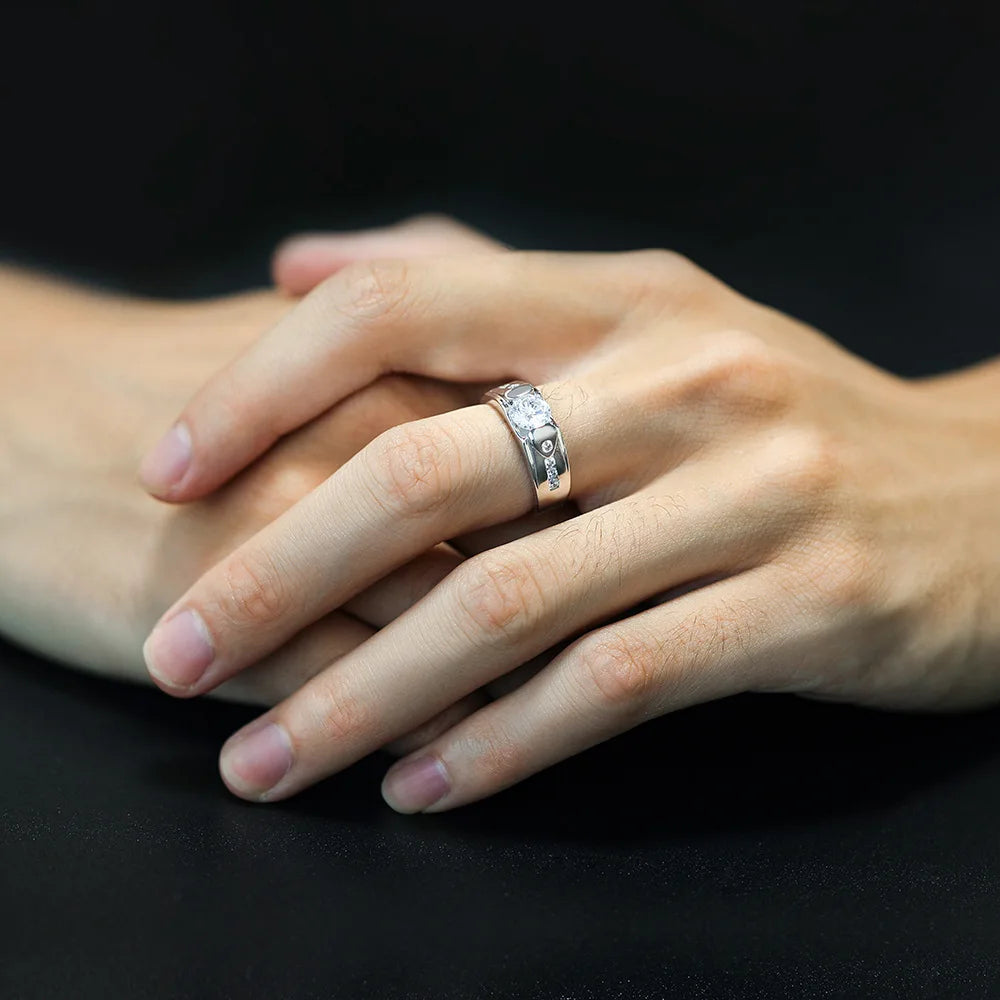 Anillos de compromiso de plata de ley 925 de MuShan Jewelry, alianzas con circonita cúbica 7A, anillos de aniversario, regalo para mujer