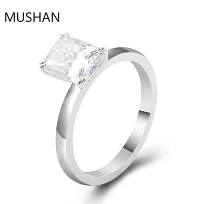 MUSHAN Luxury Custom 14K 18K Gold Rings Band Jewelry With Moissanite Diamond Lab Grown Gemstones Diamond Wedding Ring For Women