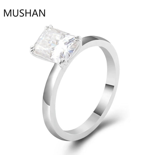 MUSHAN Luxury Custom 14K 18K Gold Rings Band Jewelry With Moissanite Diamond Lab Grown Gemstones Diamond Wedding Ring For Women