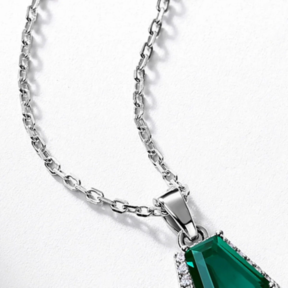 MUSHAN Luxury Jewelry 925 Sterling Silver Chain Pendant Necklace Lab Grown Emerald Ruby Gemstones Necklaces Pendants GRC Jewelry