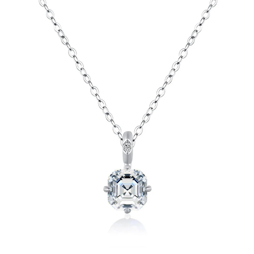 MuShan Jewelry 925 Sterling Silver Necklace Choker Chain HCD Diamonds Cocktail Party Bachelorette Gift Women Necklaces Jewelry