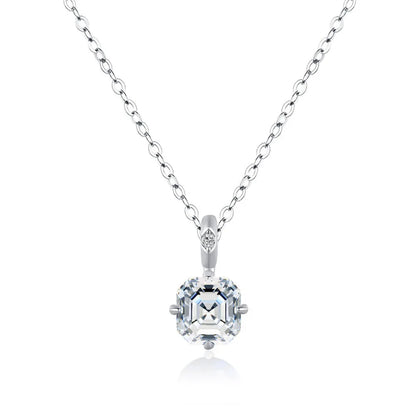 MuShan Jewelry 925 Sterling Silver Necklace Choker Chain HCD Diamonds Cocktail Party Bachelorette Gift Women Necklaces Jewelry