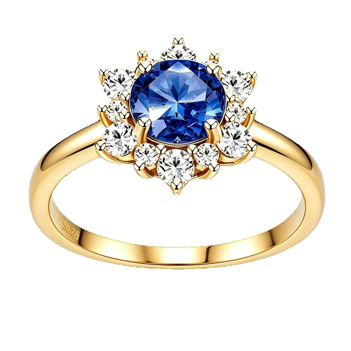 MUSHAN Custom Jewelry 925 Sterling Silver Ring Band 1ct Lab Grown Gemstones Ruby Emerald Sapphire Sunflower Rings Jewelry