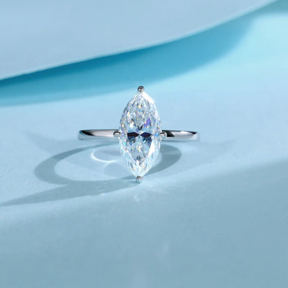 Bague MUSHAN Luxury Jewelry en argent sterling 925 pour femme, diamant moissanite taille émeraude certifié GRA, couleur D, bijou de luxe