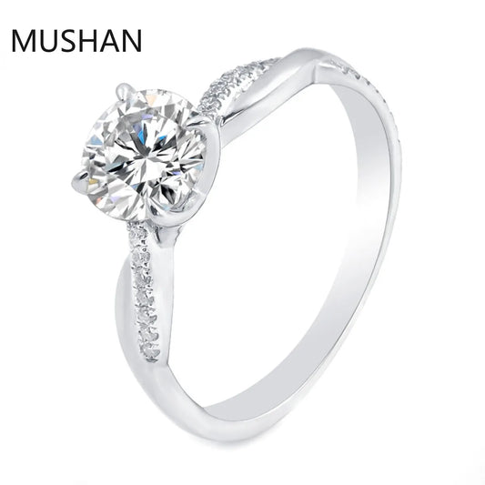 MUSHAN Luxury Custom 14K 18K Gold Rings Band Jewelry With Moissanite Diamond Lab Grown Gemstones Diamond Wedding Ring For Women