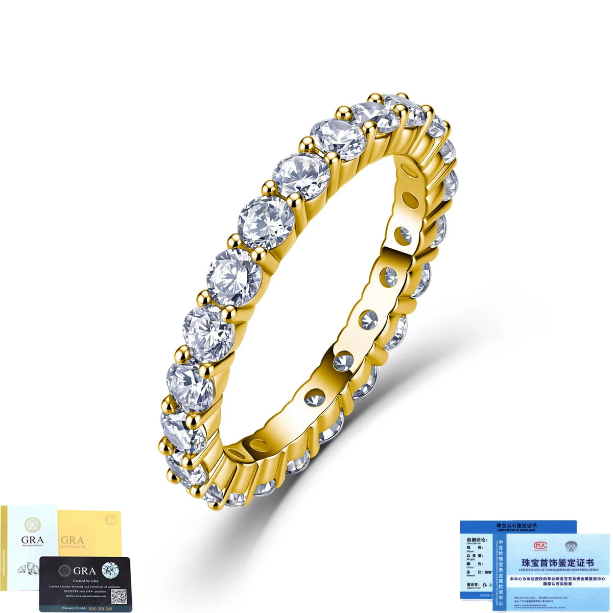 MUSHAN Luxury Jewelry 925 Sterling Silver Ring Band Women GRA Certificated Moissanite Diamond Emerald D Color Rings Fine Jewelry