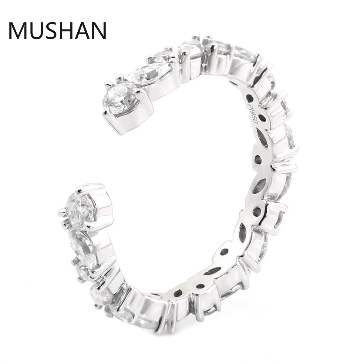 MUSHAN Luxury Custom 14K 18K Gold Rings Band Jewelry With Moissanite Diamond Lab Grown Gemstones Diamond Wedding Ring For Women