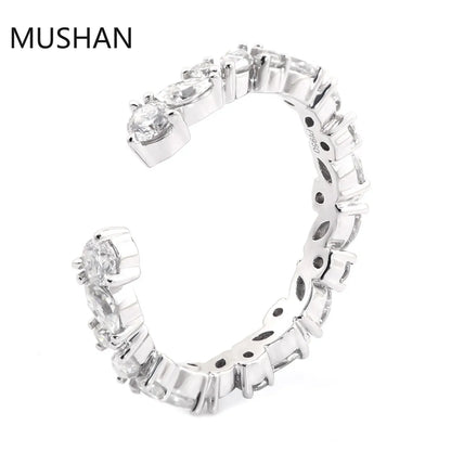 MUSHAN Luxury Custom 14K 18K Gold Rings Band Jewelry With Moissanite Diamond Lab Grown Gemstones Diamond Wedding Ring For Women