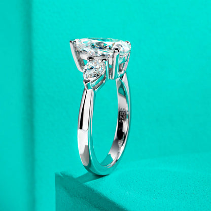 Bague MUSHAN Luxury Jewelry en argent sterling 925 pour femme, avec diamant moissanite certifié GRA de 3 ct ou 5 ct, couleur D, bijou de luxe