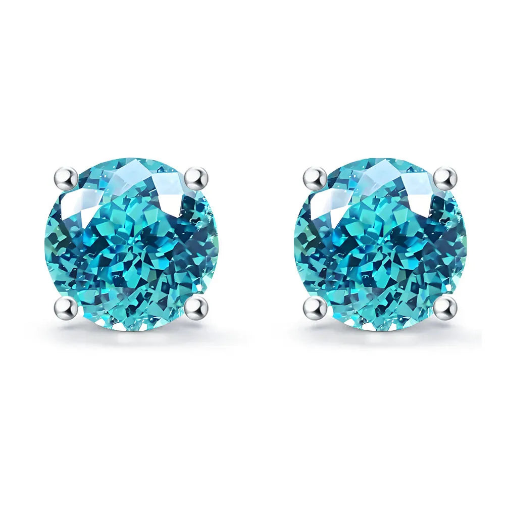 MuShan Jewelry 925 Sterling Silver Stud Earrings Dangle High Carbon Diamond Vintage Luxury Women Earring Fine Jewelry