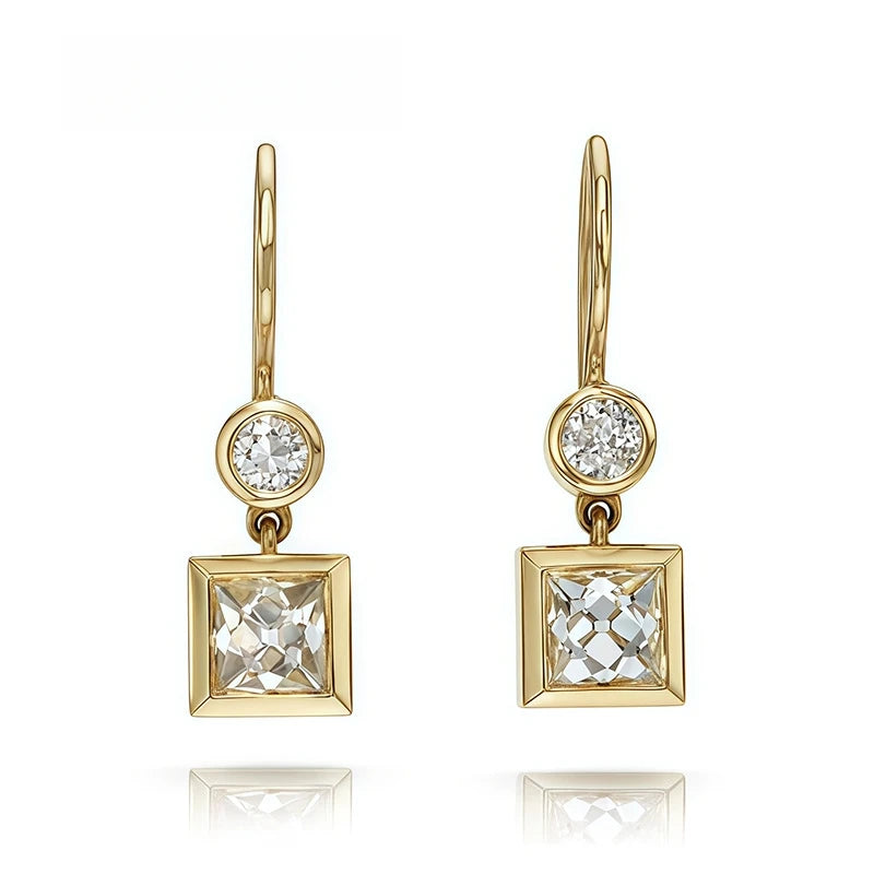 MUSHAN Bespoke Luxury Jewelry Moissanite Diamond Stud Drop Earrings 925 Sterling Silver Pendant Earrings D Color VVS1 Level