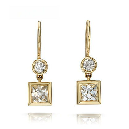 MUSHAN Bespoke Luxury Jewelry Moissanite Diamond Stud Drop Earrings 925 Sterling Silver Pendant Earrings D Color VVS1 Level