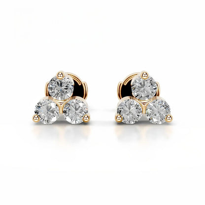 MUSHAN Bespoke Luxury Jewelry 925 Sterling Silver Stud Earrings D Color VVS1 Moissanite Diamond Earrings for Women MST Patent