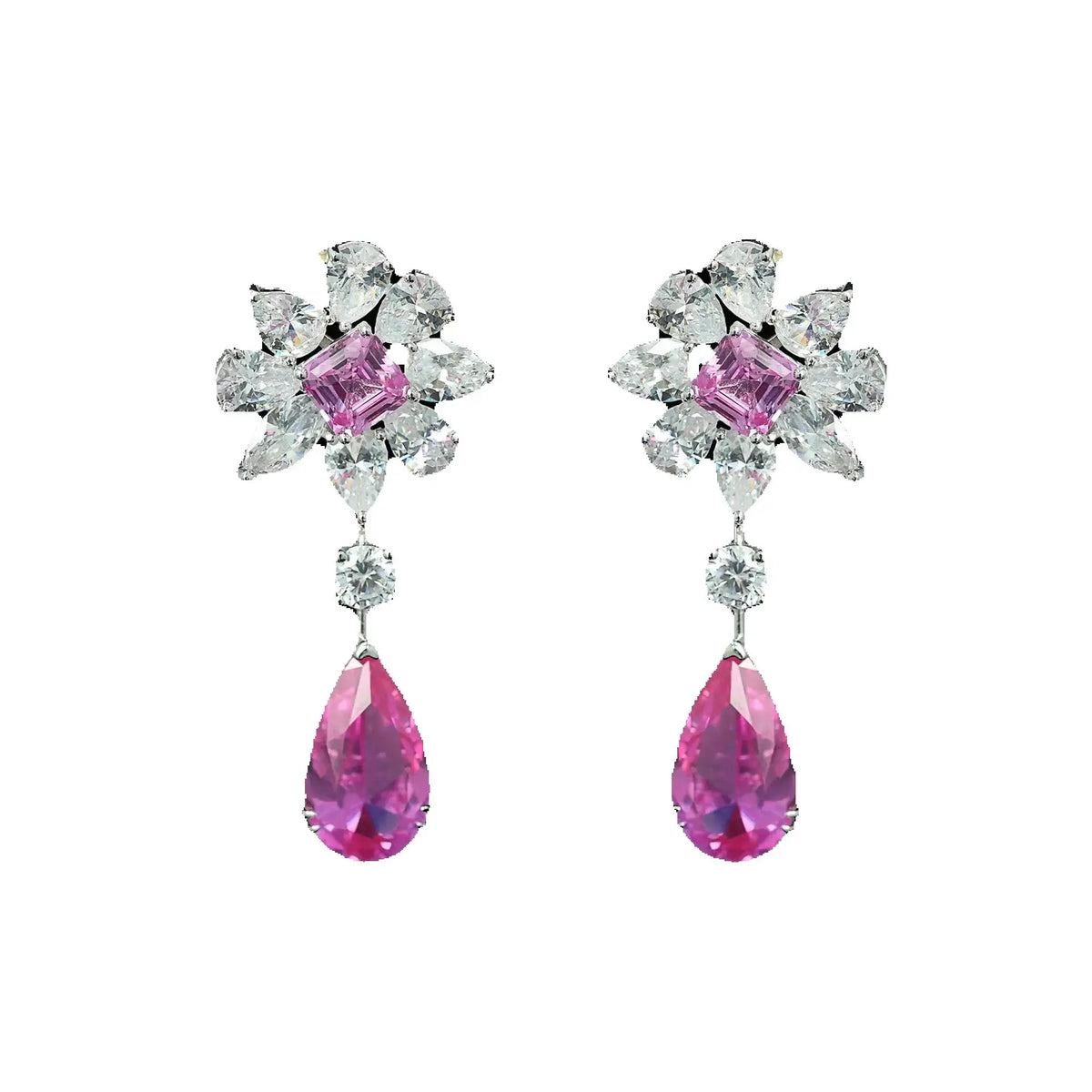 MuShan Jewelry 925 Sterling Silver Earring HCD Gemstones Designer HCD Diamond Women 925 Sterling Silver Earring Accessories