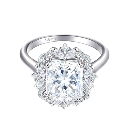 Anillo de plata de ley 925 de la marca MuShan, con circonita cúbica 5A en talla marquesa, romántico para chicas, chapado en oro de 18 quilates, joyería fina.