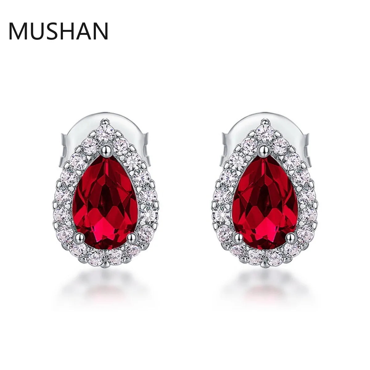 MUSHAN Bijoux de luxe Boucles d'oreilles à clou en argent sterling S925 pour femmes, certifiées GRC, boucles d'oreilles à clou avec émeraude de culture