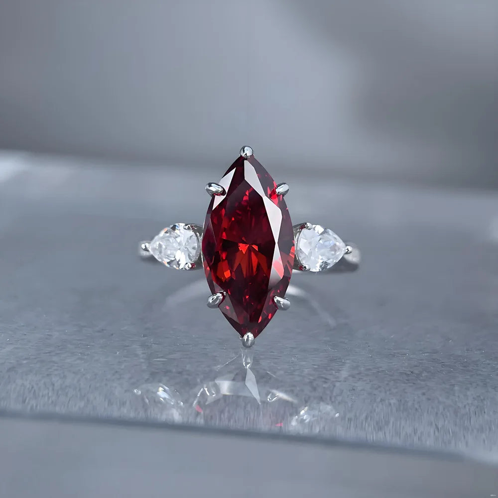 Bague de mariage MuShan Jewelry en argent sterling 925 avec diamant à haute teneur en carbone, cadeau pour la fête des mères, cadeau pour fille, bagues pour femmes, bijoux fins