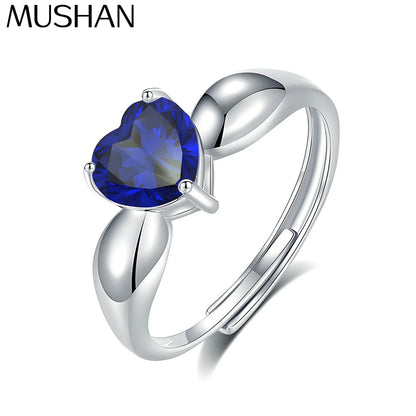 MuShan Jewelry 925 Sterling Silver Ring Wedding Band High Carbon Diamond Bridal Shower  Her Gift Women Rings Fine Jewelry