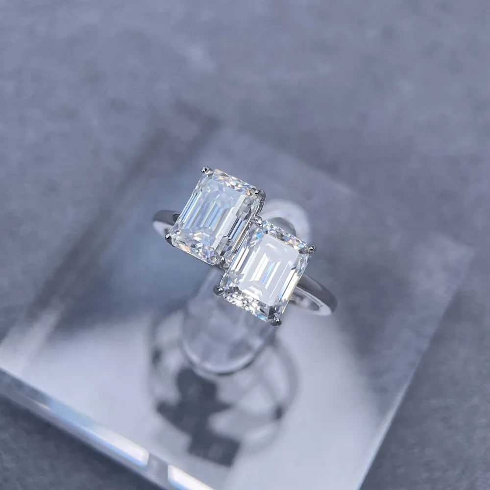 Bague MuShan Brand Jewelry en argent sterling 925, bague artisanale avec moissanite VVS pour partenaire, plaquée or 18 carats, bijou breveté MST
