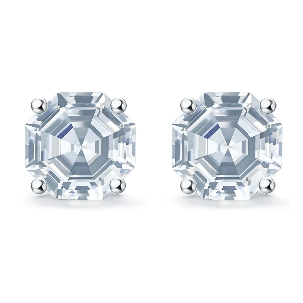 MuShan Jewelry 925 Sterling Silver Stud Earrings Dangle HCD Diamonds Engagement Party Anniversary Gift Women Earring Fine Jewelr
