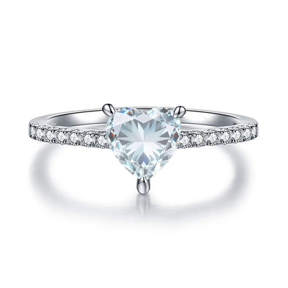 Anillo de diamantes amarillos en forma de corazón MUSHAN Luxury Jewelry, anillo de plata pura S925 con encanto femenino
