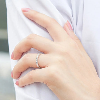Anillo de joyería de lujo MUSHAN de plata de ley 925 para mujer, anillo de diamantes de moissanita con certificado GRA, color D, esmeralda, joyería fina