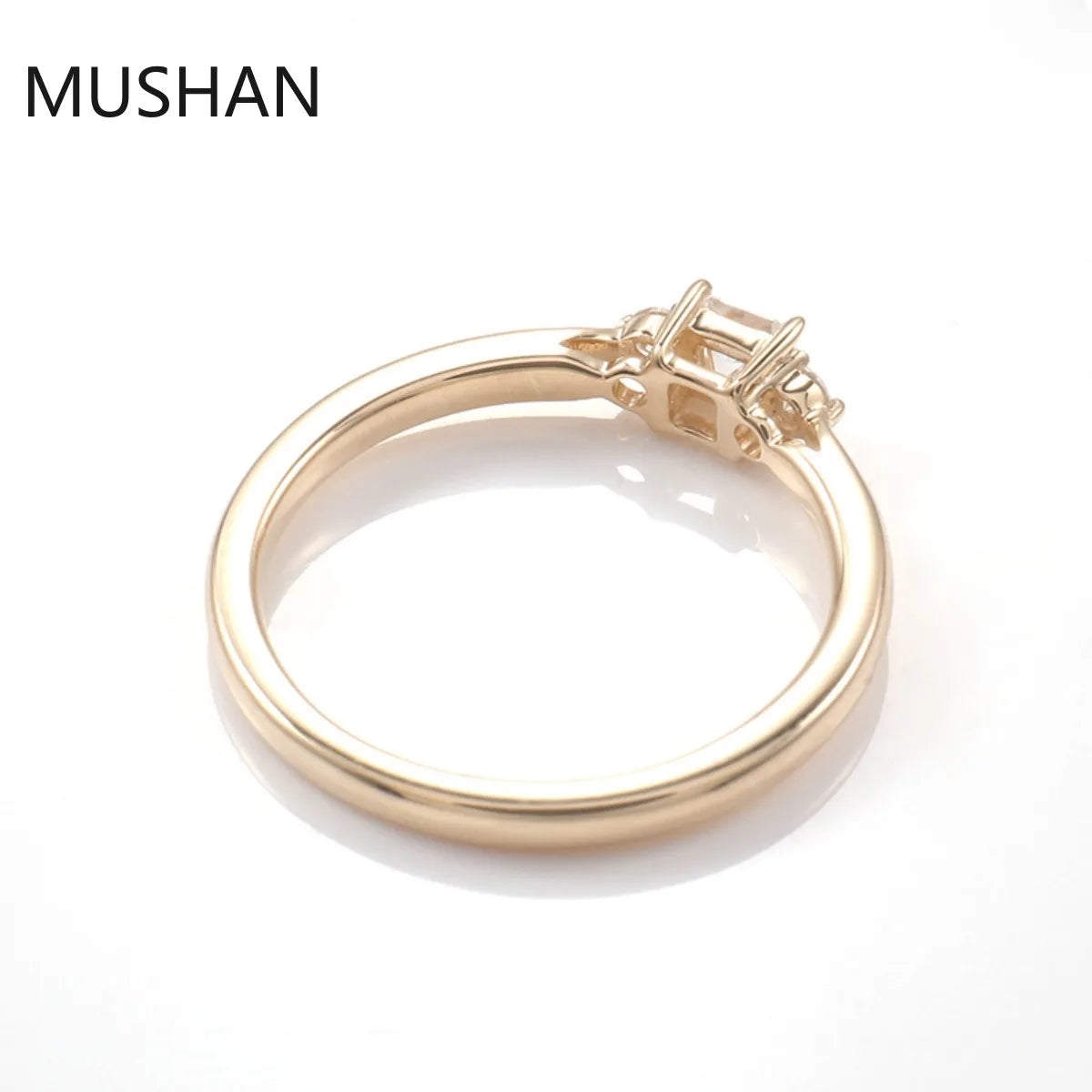 MUSHAN Luxury Custom 14K 18K Gold Rings Band Jewelry With Moissanite Diamond Lab Grown Gemstones Diamond Wedding Ring For Women