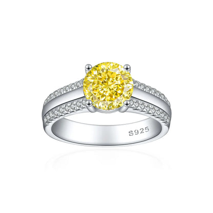 MuShan Jewelry 925 Sterling Silver Ring Wedding Band High Carbon Diamond Party Cocktail  Her Gift Women Rings Fine Jewelry