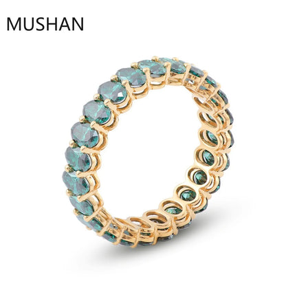 MUSHAN Luxury Custom 14K 18K Gold Rings Band Jewelry With Moissanite Diamond Lab Grown Gemstones Diamond Wedding Ring For Women