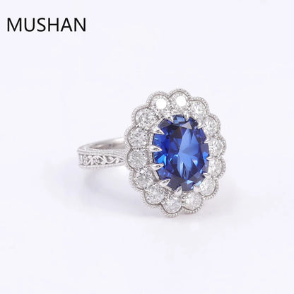 MUSHAN Luxury Custom 14K 18K Gold Rings Band Jewelry With Moissanite Diamond Lab Grown Gemstones Diamond Wedding Ring For Women