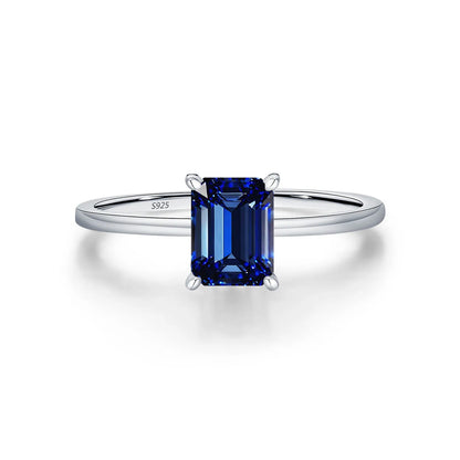 MuShan Designer Jewelry 925 Sterling Silver Ring Lab Grown Emerald Oval Modern Ring for Women 18K Gold Plated Anniversary Rings