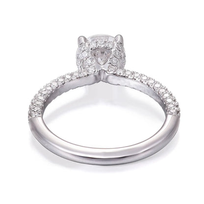 MUSHAN Luxury Custom 14K 18K Gold Rings Band Jewelry With Moissanite Diamond Lab Grown Gemstones Diamond Wedding Ring For Women