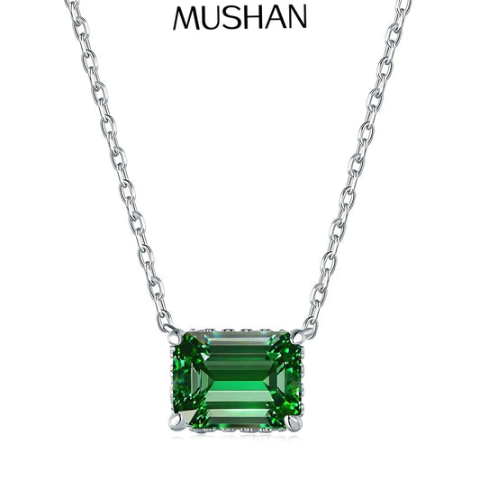 MuShan Jewelry 925 Sterling Silver Necklace Pendant Chain HCD Gemstones Her Gift Statement Jewelry Women Necklaces Jewelry