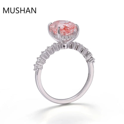 MUSHAN Luxury Custom 14K 18K Gold Rings Band Jewelry With Moissanite Diamond Lab Grown Gemstones Diamond Wedding Ring For Women
