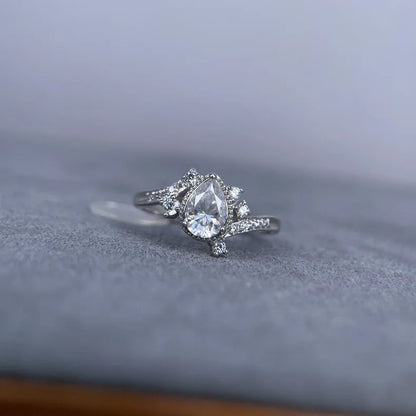 Anillo de plata de ley 925 de la marca MuShan, anillo artesanal con moissanita VVS para pareja, chapado en oro auténtico de 18K, joyería con patente MST